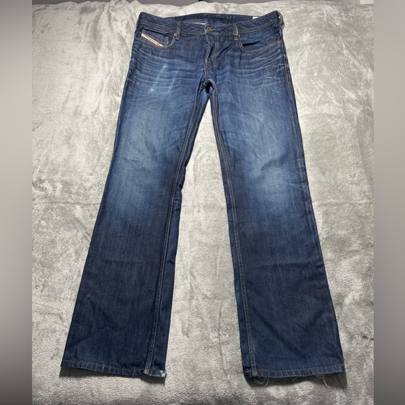 Diesel Jeans Mens 36x34 Blue Zanity Regular Bootcut Button Fly Y2K Italy